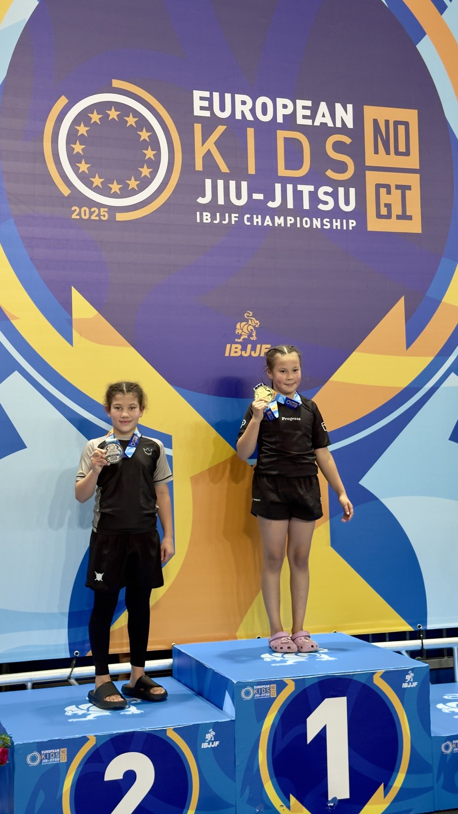Second place at the European Kids No-Gi IBJJF Championship 2025 in Dublin.