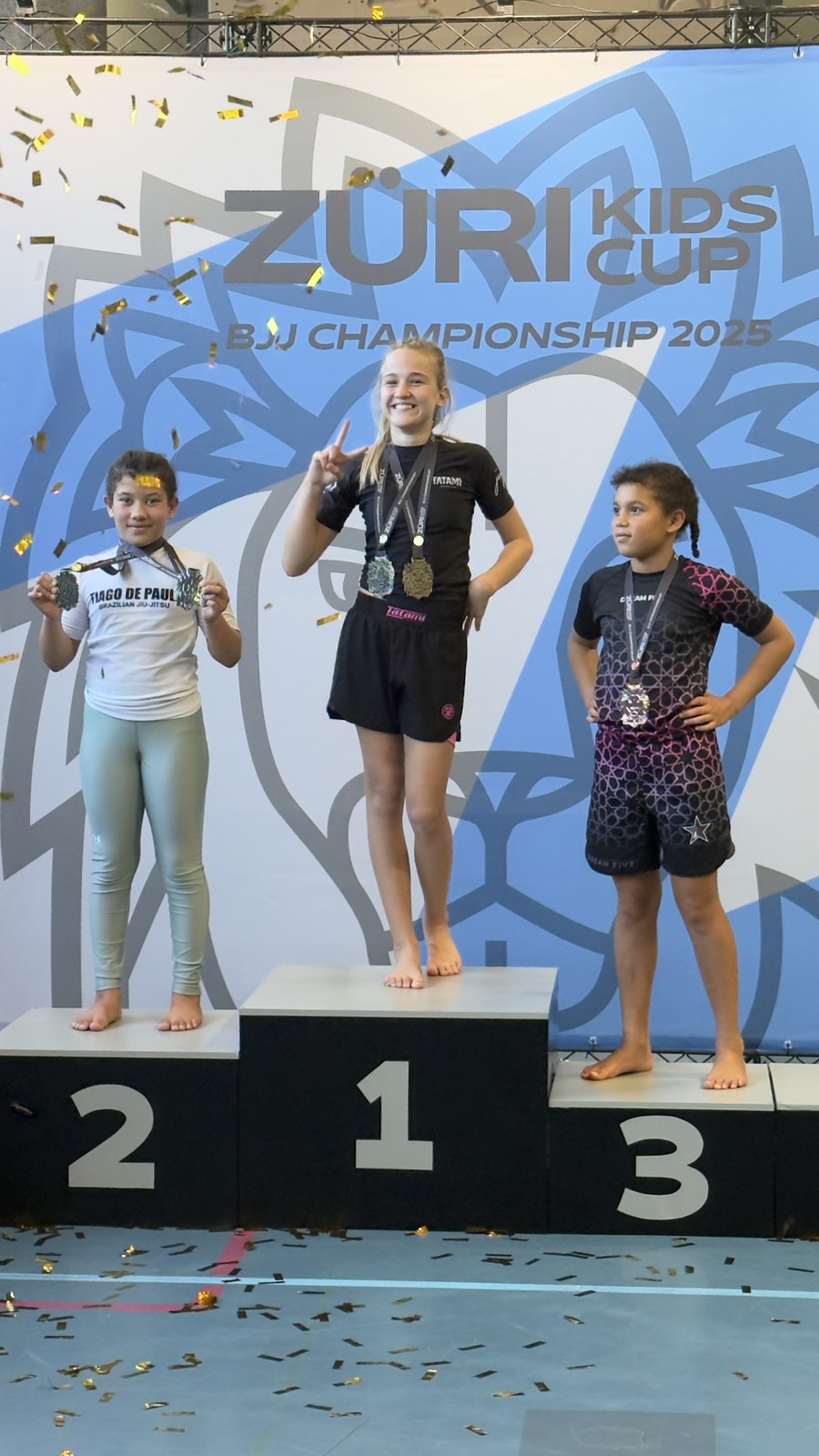 Second place in the No-Gi division at the Züri Kids Cup BJJ Championship 2025.
